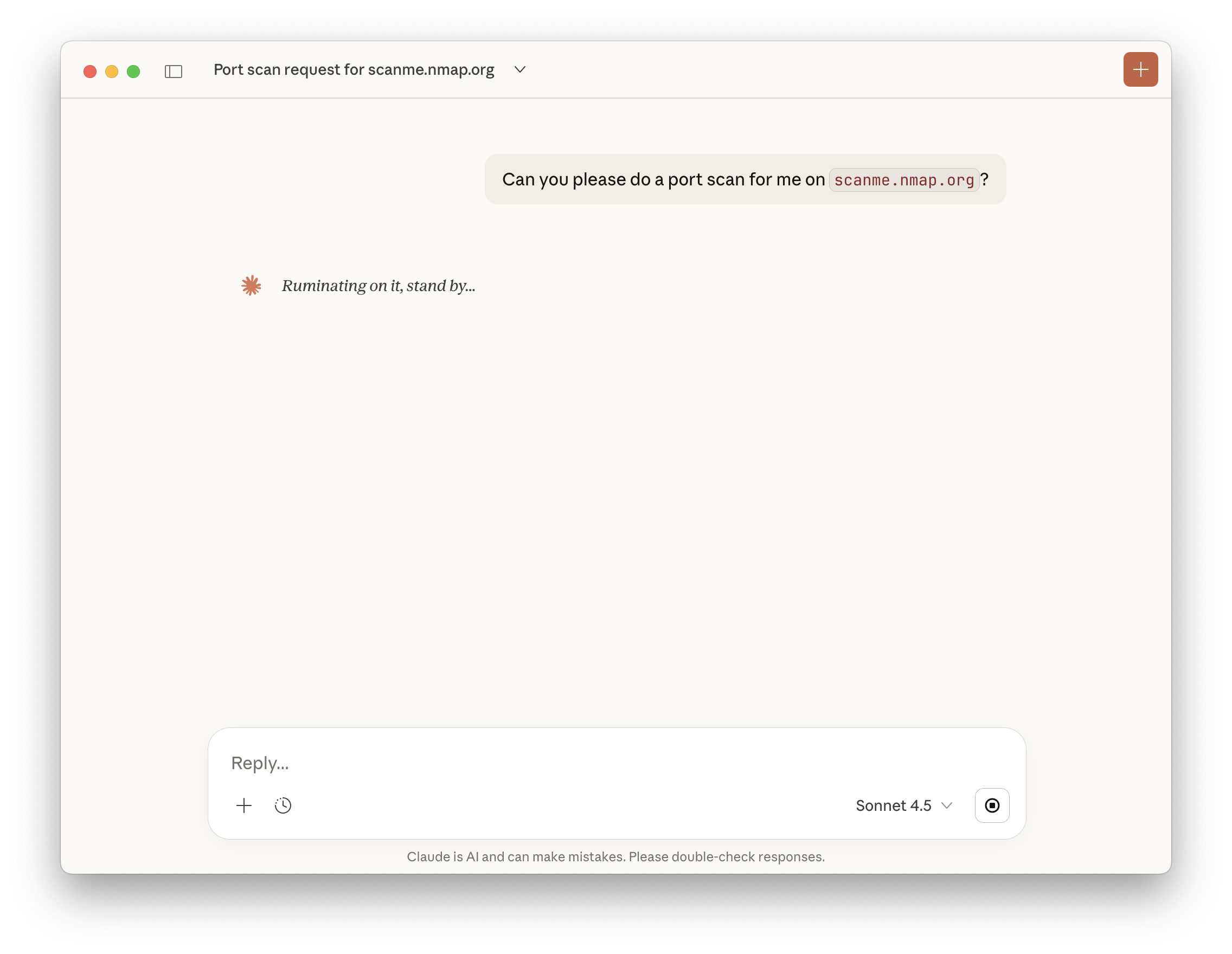 Command execution in progress